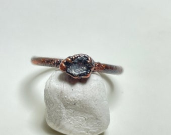 Lake County Diamond ring- copper electroformed- size 6.5