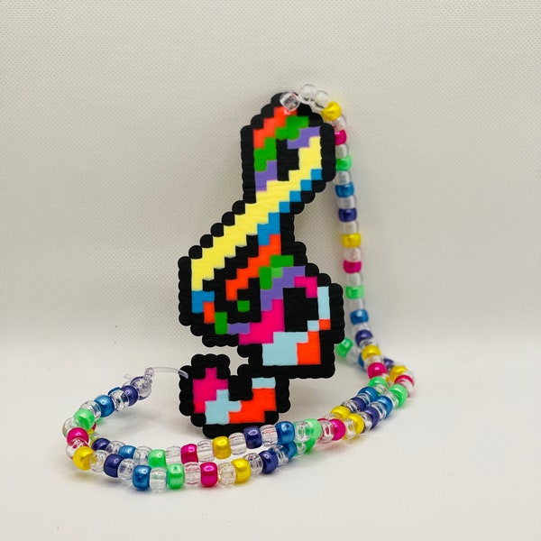 Music Note Perler Necklace