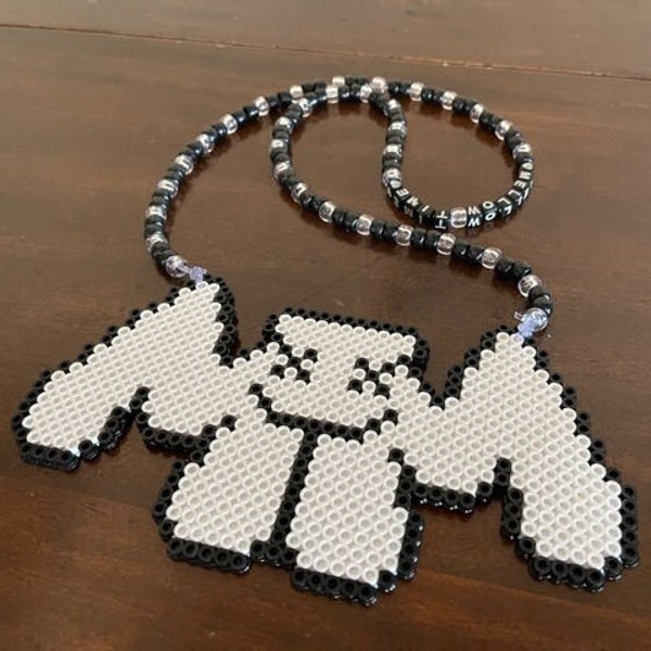 Marshmello Logo Perler Bead Necklace