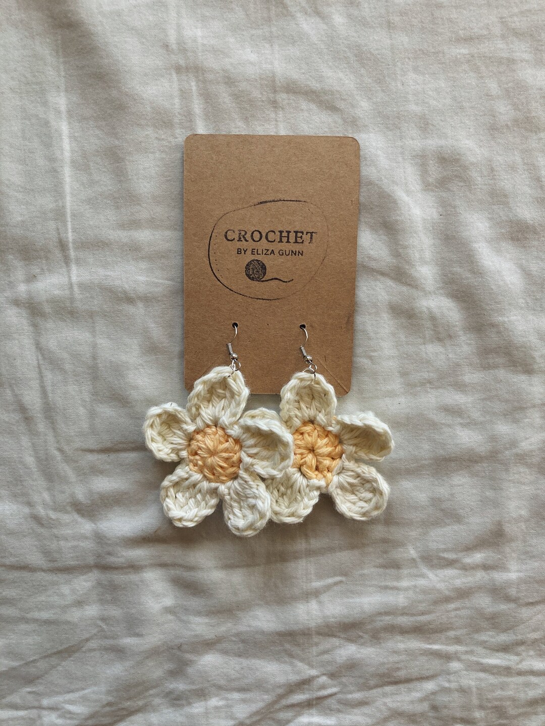 Daisy Crochet Earrings Crochet Earrings Flower Earrings Etsy