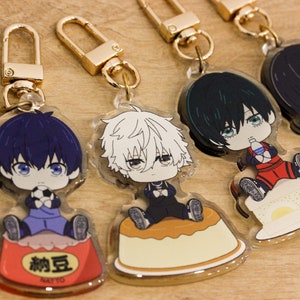 Blue Lock Foodie Epoxy Keychains