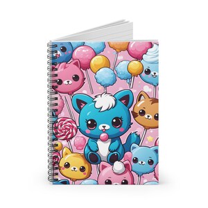 Kawaii Notizbuch, Cartoon Notizbuch, Kawaii Journal, Mädchen Accessoires, tägliches Tagebuch, gefüttertes Notizbuch, Geschenk für Schriftsteller, Charakter Notizbuch, Chibi