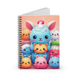 Kawaii Journal, Chibi Character, Cute Journal, Cute Notebook, Aesthetic Journal, Gift for Writer, Stationary, Back to School, Cartoon Gift