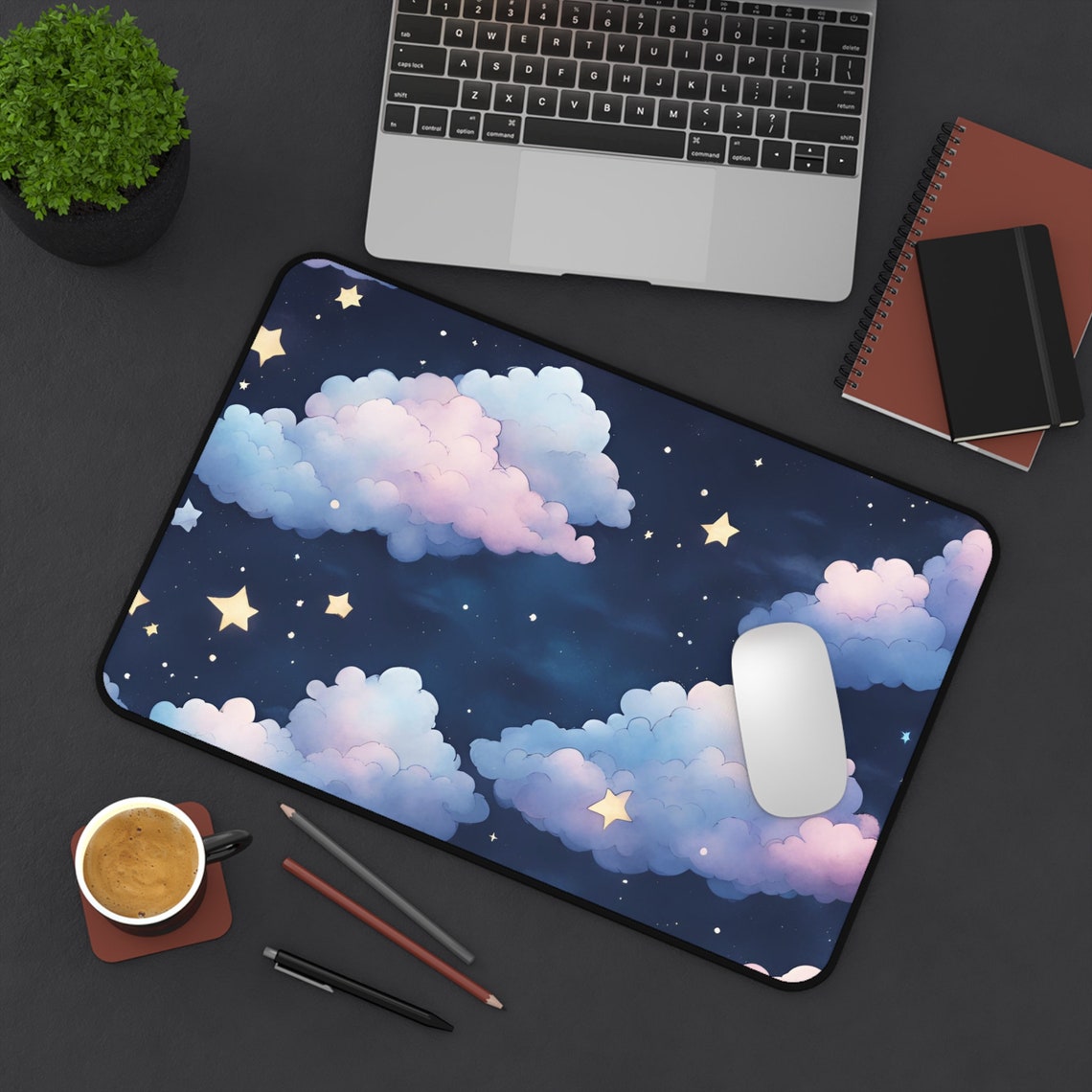 Anime Cloud Aesthetic Desk Mat, Anime Desk Mat, Long Desk Mats ...