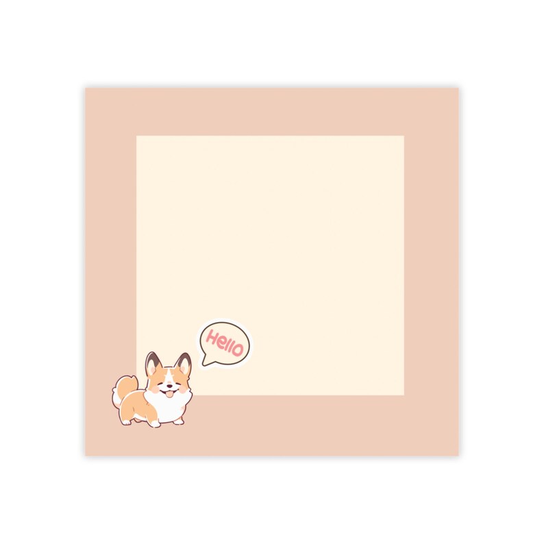 Editable Corgi Notes Corgi Sticky Notes Corgi Note Pads for Back to School Teacher ...