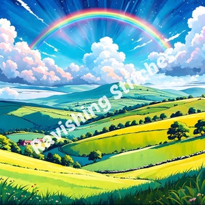 Kawaii Png, Beautiful Scenery, Kawaii Aesthetic, Rainbow Png, Anime Png, Cute Kawaii, Sublimation Design, Heat Press Design, Cute Clipart