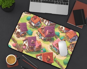 Cute Gaming Desk Mat, Cute Gaming Mouse Pad, Cartoon Mouse Pad, Kawaii Desk Mat, Kawaii Mouse Pad, Custom Desk Mat, Japanese Desk Mat, WFH
