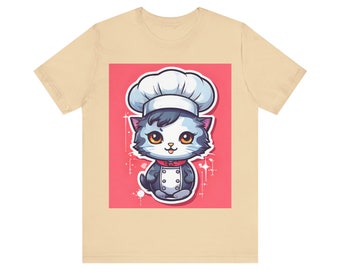 Kawaii Cat Chef Shirt, Cute Kitty Chef Tee, Funny Cat Lover Gift, Culinary Shirt, Foodie Gift, Gift for Her