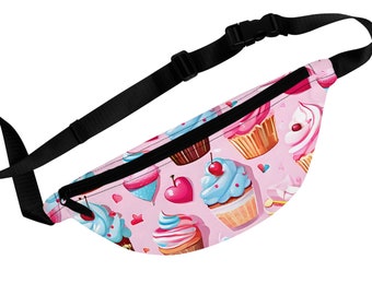 Kawaii Cupcake Fanny Pack, Kawaii Fanny Pack, Waist Bag, Hipster, Festival Bag, Anime Bag, Hip Bag, Women Empowerment, Nurse Fanny Pack
