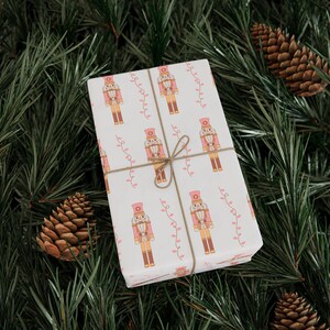 Christmas Nutcracker Wrapping Paper Aesthetic Gift Wrap Cute Coquette Holiday Gift Wrap Nutcracker Ballet Pattern Christmas Wrapping Paper
