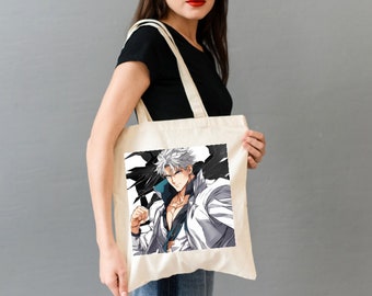 Anime Hero Canvas Tote Bag, Cute Tote Bag, Shopping Bag, School Bag, All Purpose Bag, Anime Gift, Anime Bag, Kawaii Bag, Graphic Tote Bag