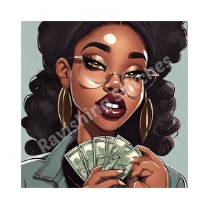 Money Girl PNG Image, Instant Download, Sublimation Design, Creative Image, Digital File, Craft, Graphic, Clip Art, Designs