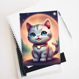 Kawaii Cat Journal, Anime Stationary, Anime Journal, Manga Journal, Anime Notebook, Waifu Notebook, Waifu, School Supplies, Gift Ideas