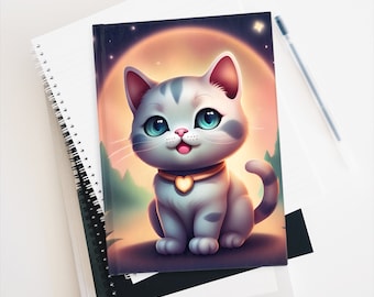 Kawaii Cat Journal, Anime Stationary, Anime Journal, Manga Journal, Anime Notebook, Waifu Notebook, Waifu, School Supplies, Gift Ideas