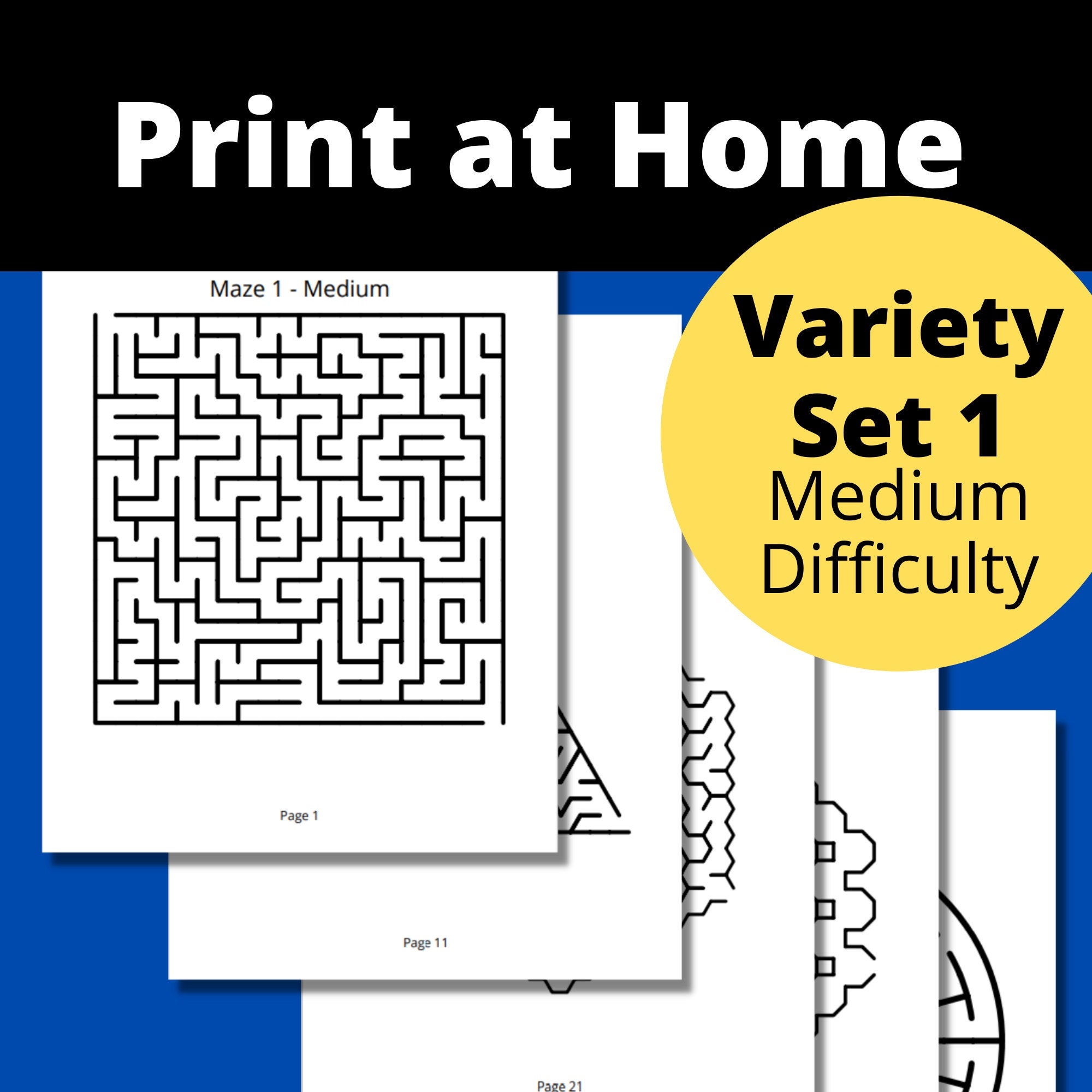 50 printable mazes maze puzzles brain teasers maze games etsy singapore