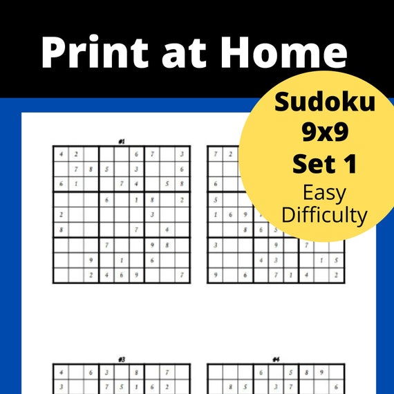 sudoku digital sudoku puzzles printable 80 with solutions etsy new zealand