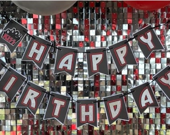 Kiss Happy Birthday Banner