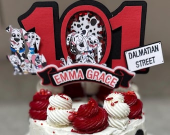 101 Dalmatian Street 3-D Glitter Cake Topper