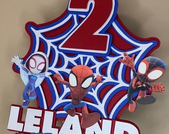 Spidey and His Amazing Friends Cake Topper, 3-D Cardstock