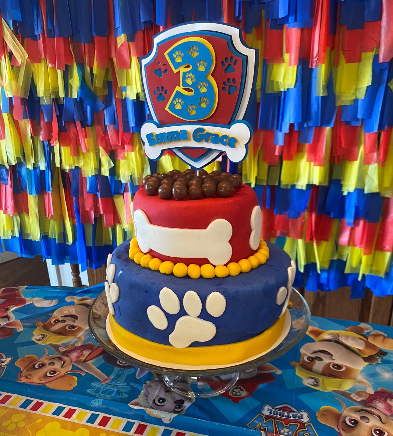 Kit Décoration Gâteau Pat' Patrouille - Figurines Chase Et Marshall Pour Anniversaire Enfants