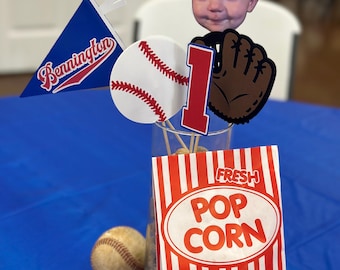 Baseball Themed Rookie of the Year Birthday Centerpiece Picks