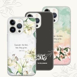Christian Phone Case, Soft Bible Verse Cover for iPhone, Pixel and Samsung