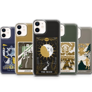 Tarot-telefoonhoesje. Het Spiritual-telefoonhoesje past op de telefoonmodellen iPhone 14, 13, Samsung S23, S22, Huawei P50, P40 en 50+