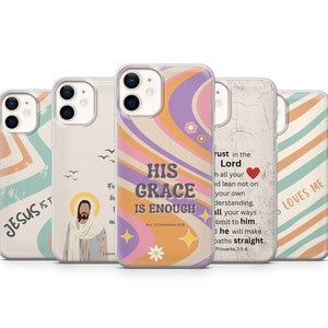 Christian Bible Verse Phone Case, Jesus Quotes, Soft Gel Cover