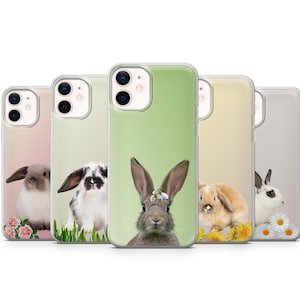 New Rabbit Phone Case, Cute Bunny Phone Cover for iPhone 16 15 14 13 12, Samsung S24 S23 & More - Spring Style Cover, Gift Idea