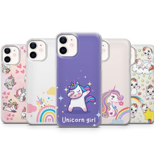 Leuk eenhoorn telefoonhoesje. Baby eenhoorn hoesje. Unicorn Girl-telefoonhoes past op iPhone 13, 14, Samsung S22, Huawei P50, P40 en 100+ telefoonmodellen