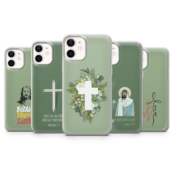Christliche Kreuz Handyhlle, Bibelzitat, weiche TPU Gelhlle - Etsy.de