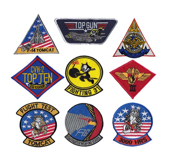 Top Gun Logo Fighter Jet HRS F14 Tomcat CVW2 Top Ten Etsy UK
