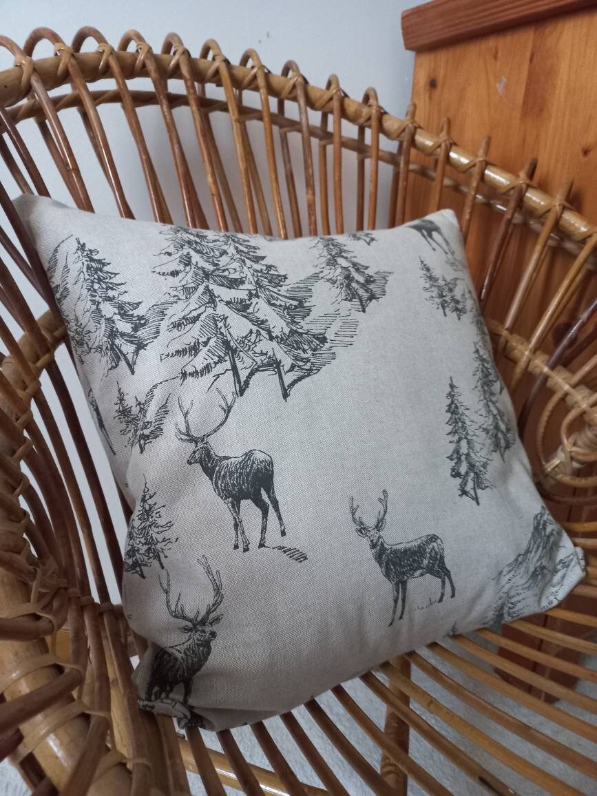 Housse de Coussin Carré en Coton et Polyester Décorative