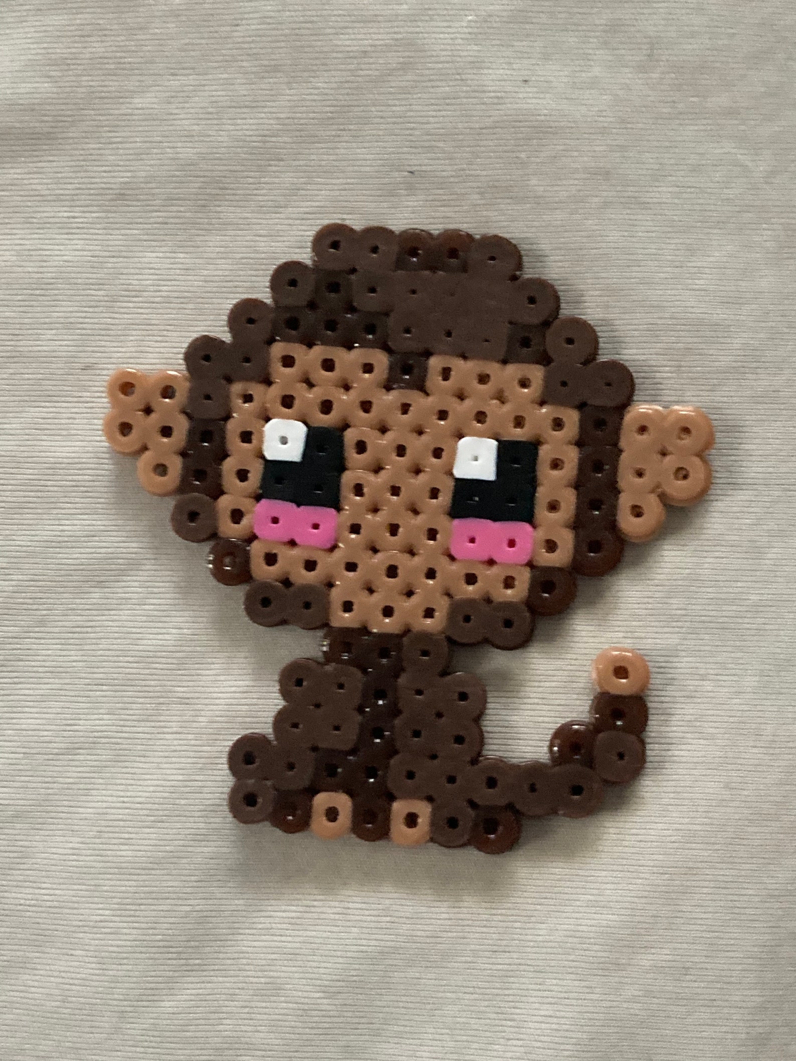 Perler bead monkey Etsy