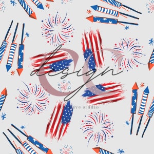 Flags & Fireworks Seamless File