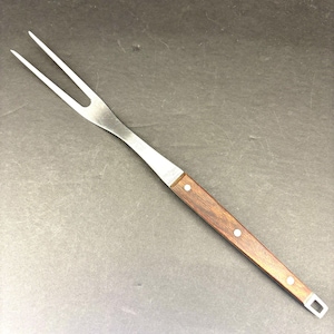 EKCO Flint 2 Prong 12 Meat Carving Fork Mid Century Modern Stainless Vintage