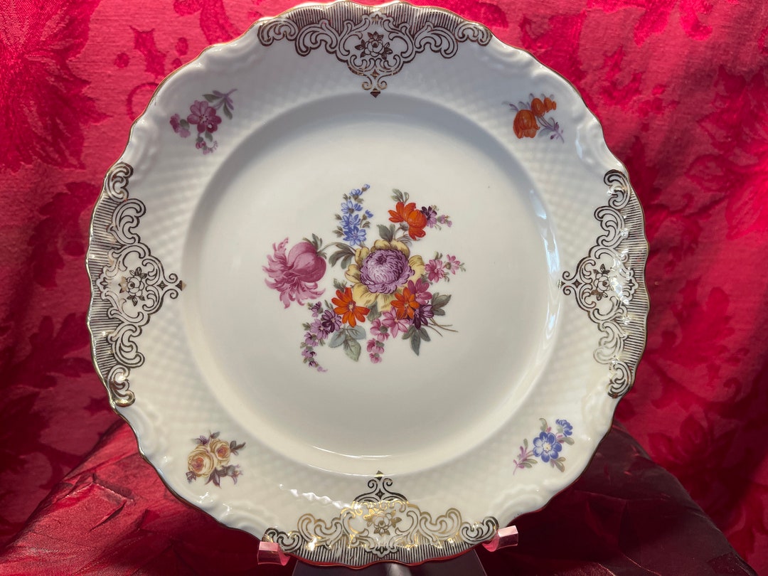 Vintage Schumann Bavaria 1886 Wild Rose Garden Dessert Plate 8 ...