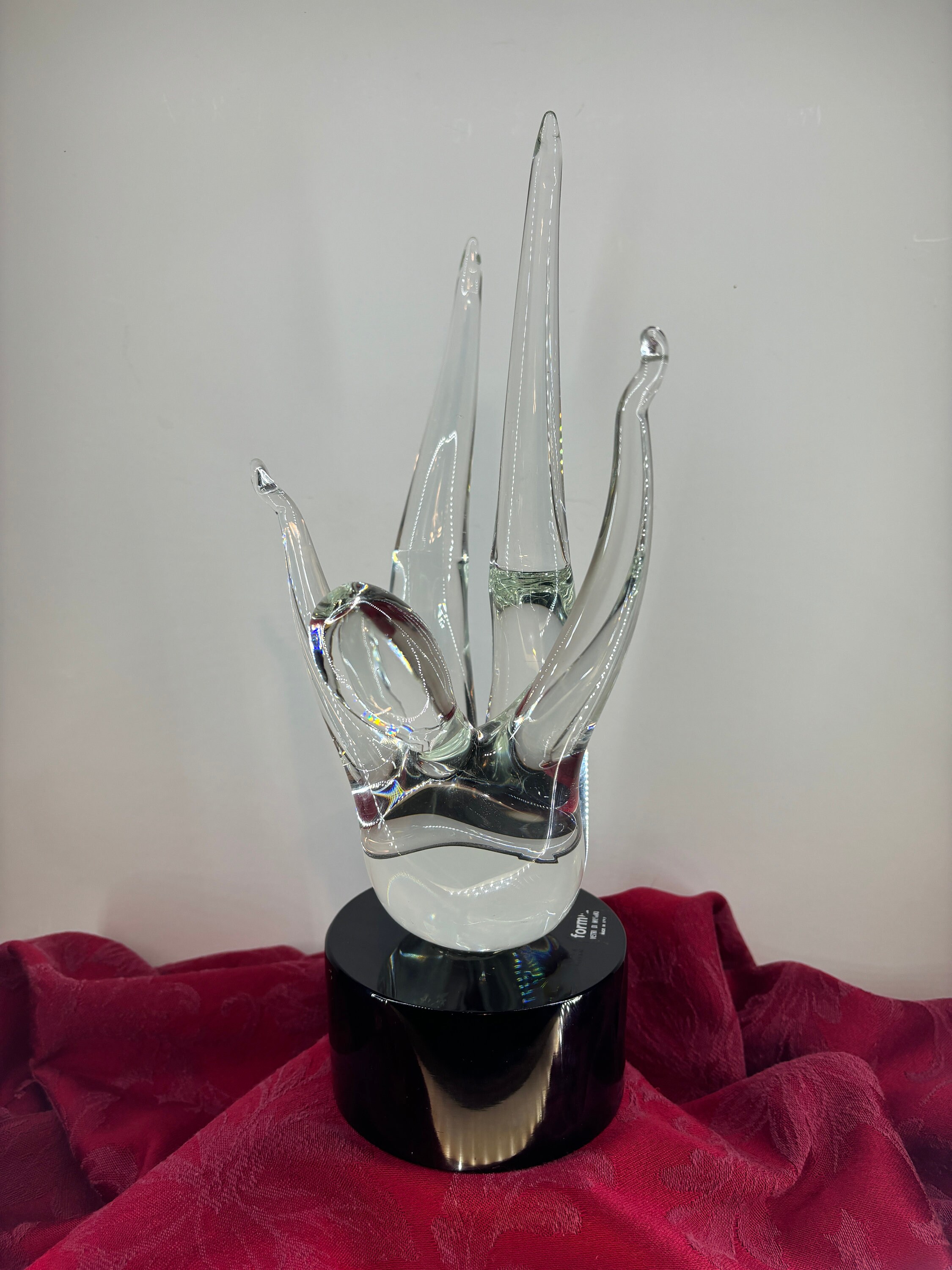 Murano Clear Glass Falling Human Body Sculpture STATUE Formia 