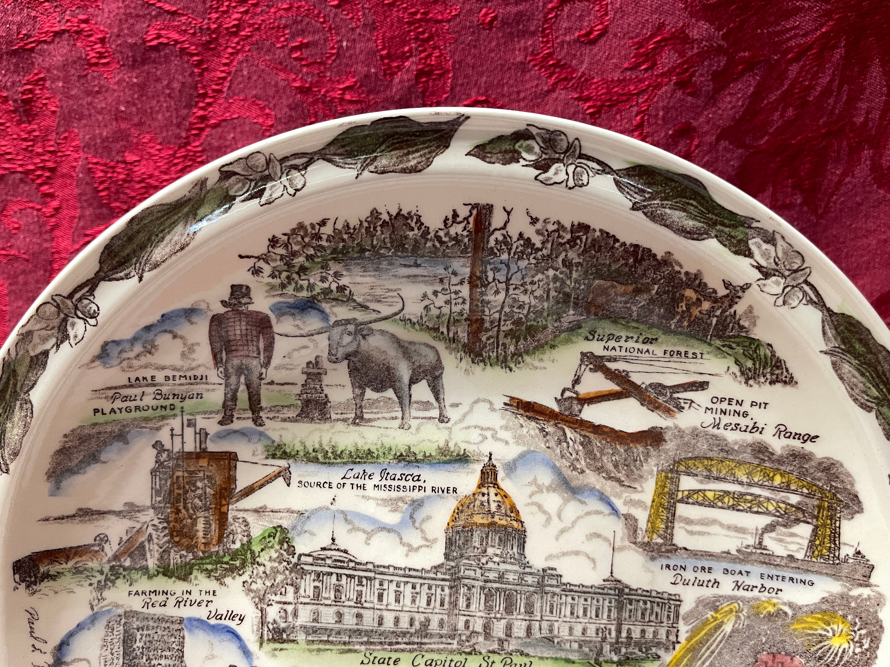 Kilns Designed State Plates Minnesota RARE Multicolored Etsy