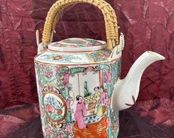 A.C.F 日本製磁器 手描き 香港ローズメダリオンティーポット 美品