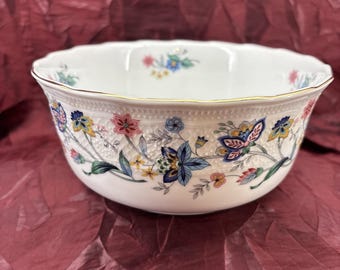 Andrea by Sadek Garden Of India Porcelain 7 1/8" Vegetable Bowl RARE SIZE Japan