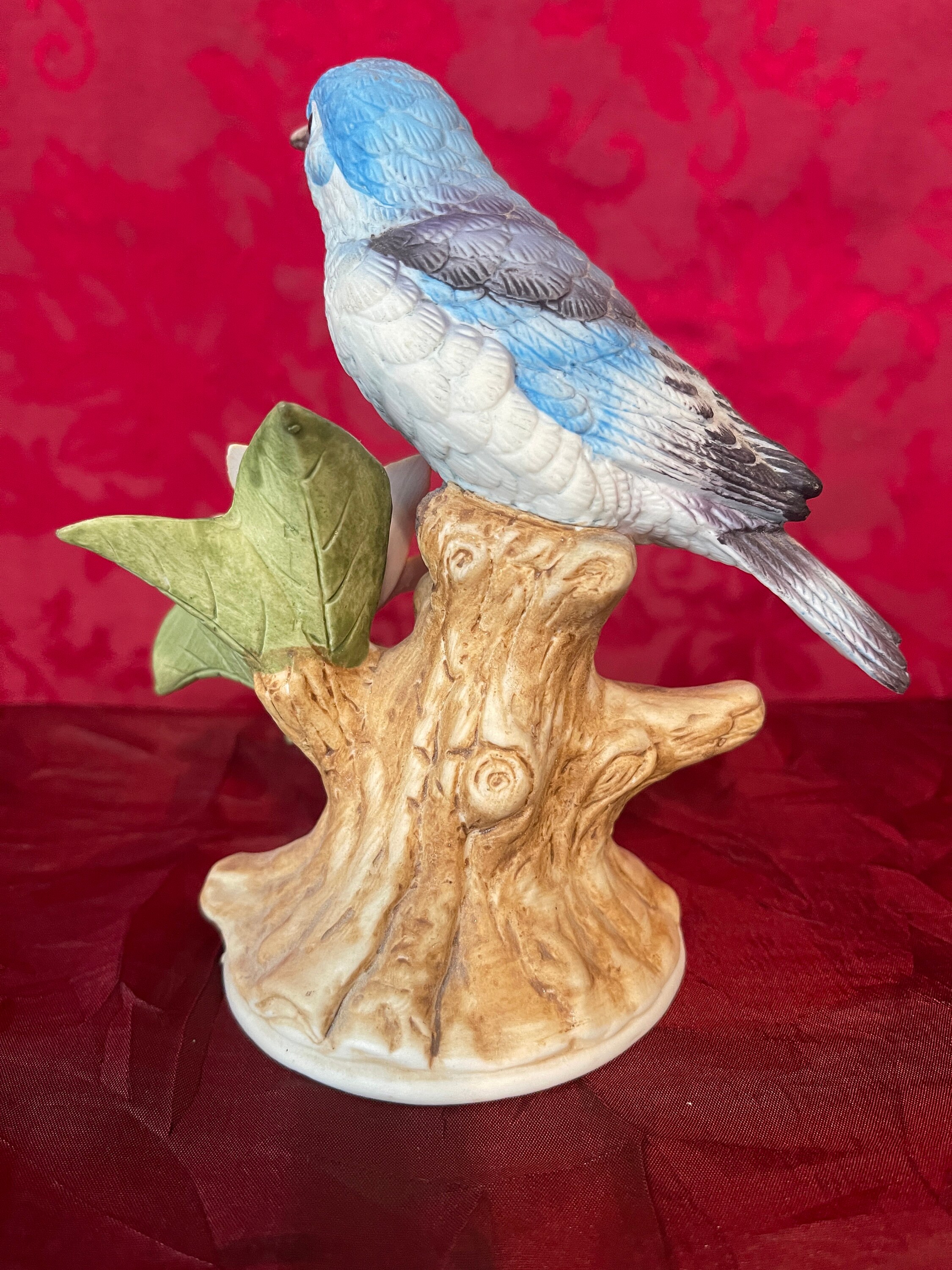 Vintage Mountain Bluebird Porcelain Figurine Andrea by Sadek Made