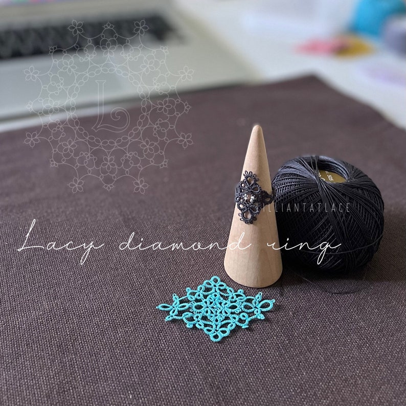 Filigranes Diamant Motiv mit BONUS Occhi Anleitung Sofortdownload
