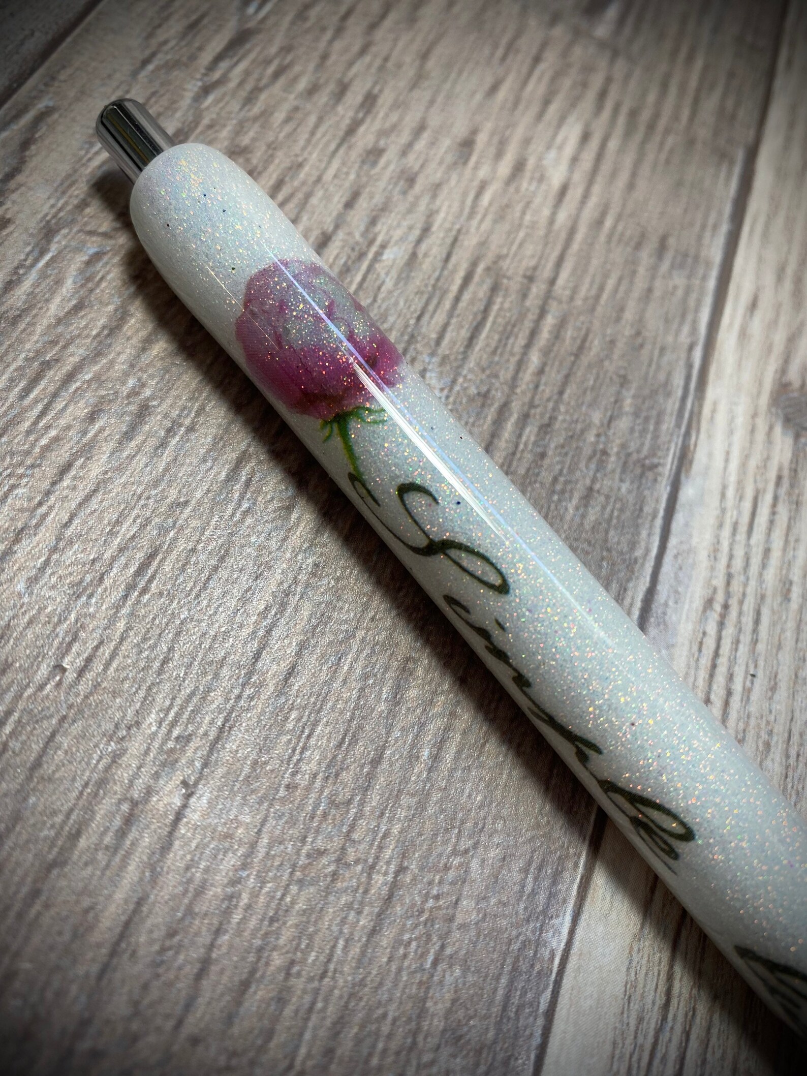 Flowers Gel Pens Glitter Refillable Personalized RTS Etsy