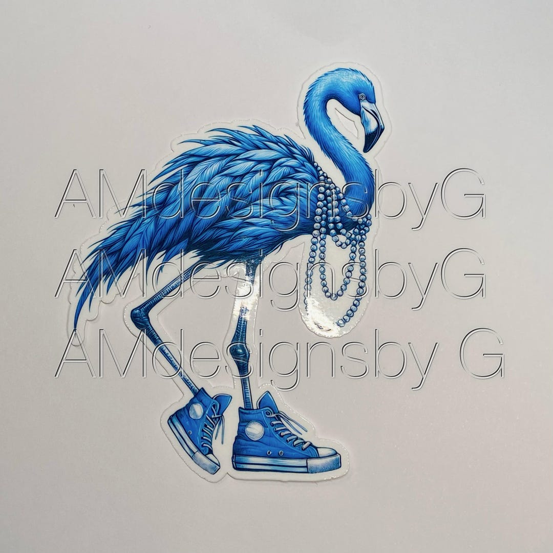 BLUE FLAMINGO Waterproof Sticker Decal Pearls and Chucks - Etsy