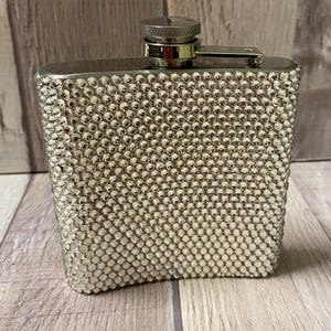Glass Rhinestone drink Flask bridal party gift Bling Flask