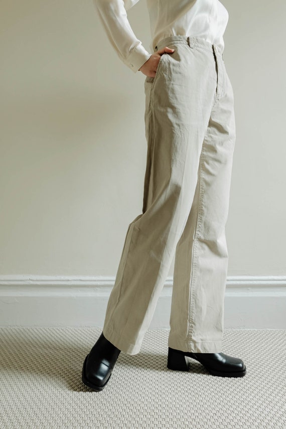 vintage 90s dkny work wear beige chino pants US s… - image 4