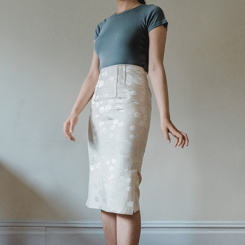 vintage high waisted skirt with slit by jill stuart image 1