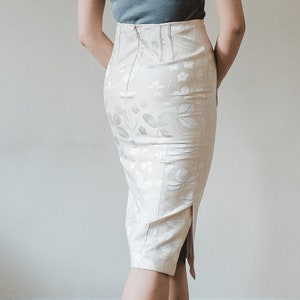 vintage high waisted skirt with slit by jill stuart image 5