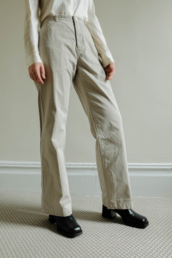 vintage 90s dkny work wear beige chino pants US s… - image 3